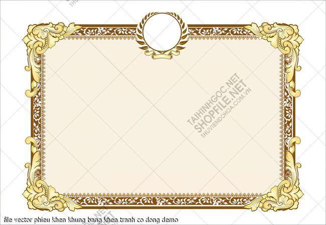 file vector phieu khen khung bang khen tranh co dong 